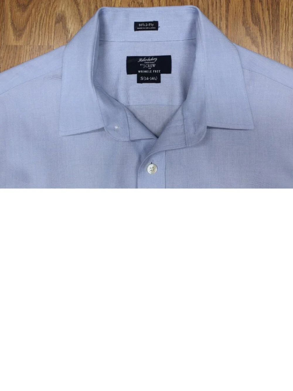 J.CREW REGULAR FIT HABERDASHERY SHIRT 100% COTTON LIGHT BLUE SMALL, S